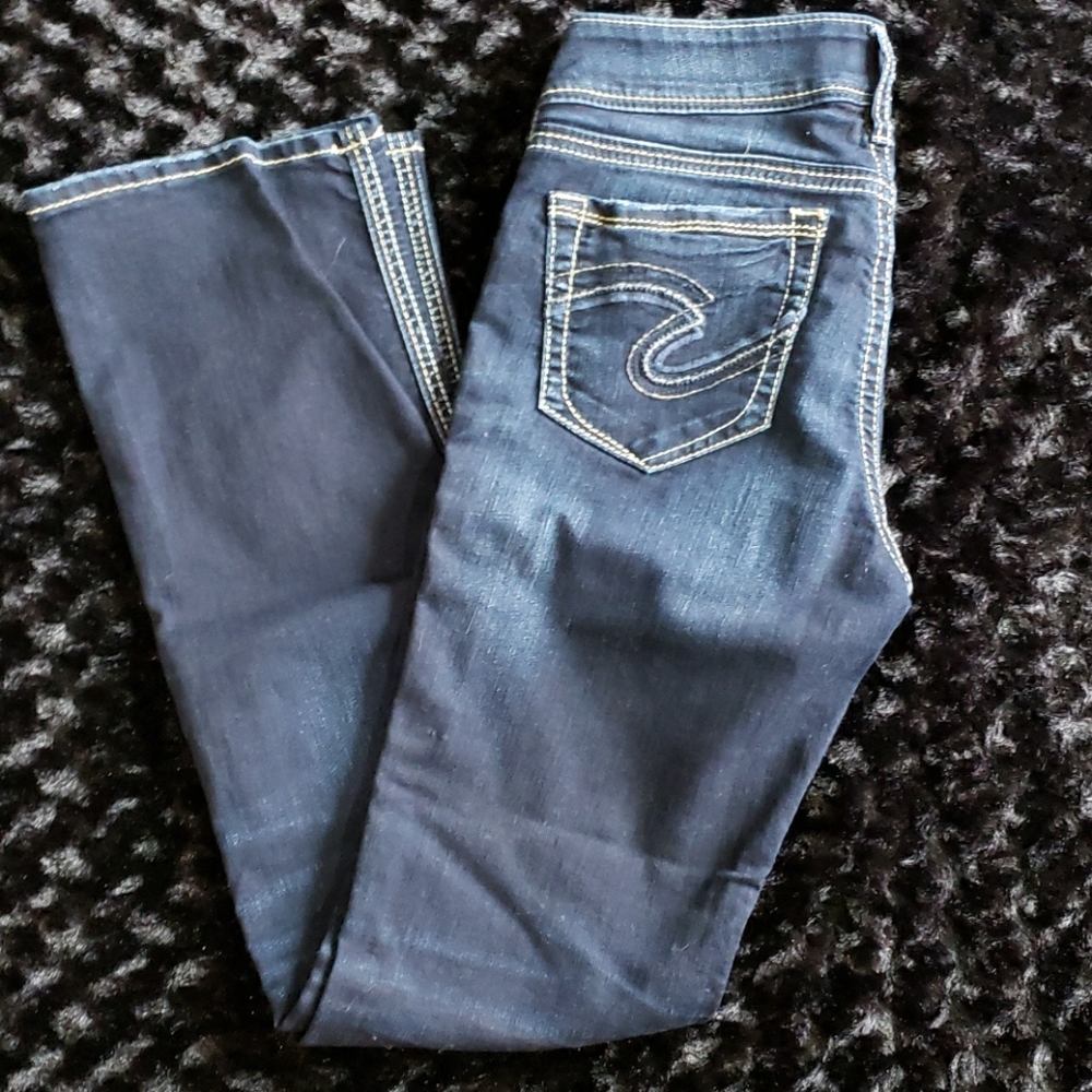 Silver Jean's Suki Dark Wash Slim Boot Cut 31"L